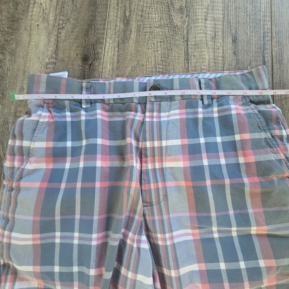 Brooks Brothers Mens Blue Pink Plaid India Madras Bermuda Shorts W32 Classic Fit